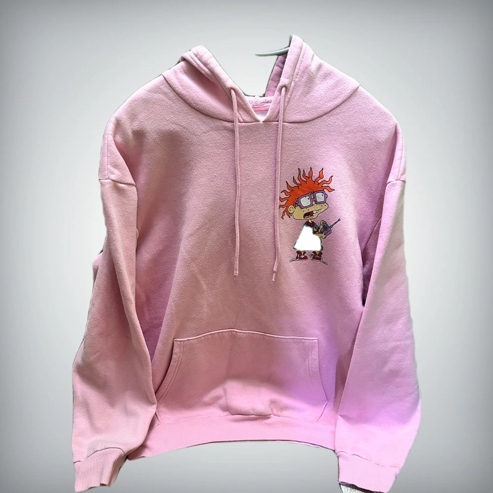 Nickelodeon Rugrats Pink Hoodie with Cartoon Character L